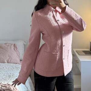 Vintage Nuage Pink Quilted Jacket, Small — Balletcore Spring Outerwear